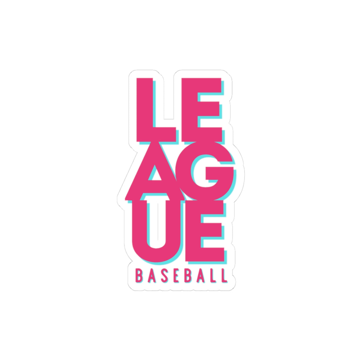 LEAGUE Baseball Logo Sticker - LEAGUE Baseball