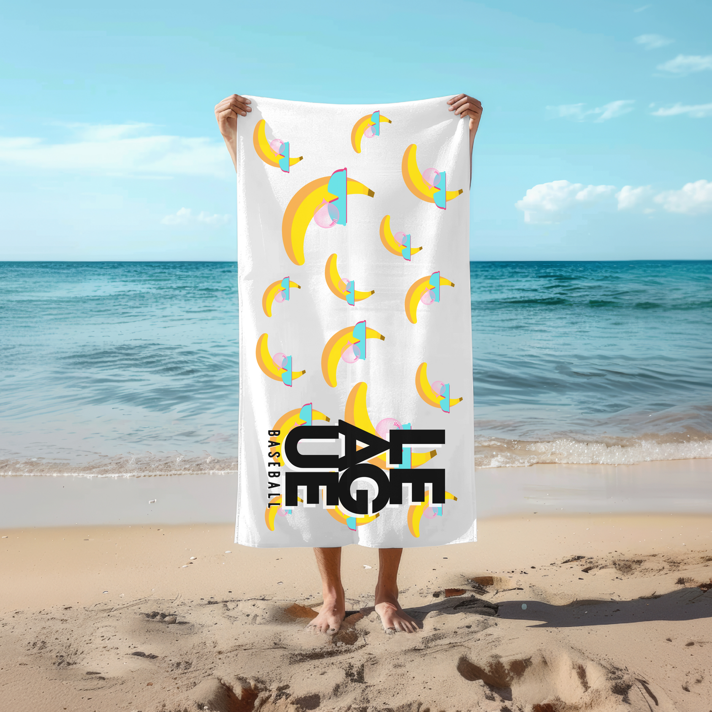 Bananas + Bubbles Beach Towel