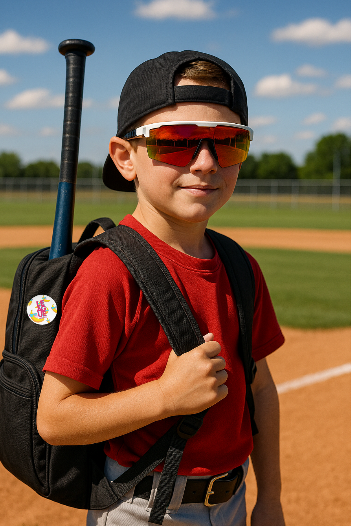Bananas + Bubbles Bat Bag Drip Pin - LEAGUE Baseball