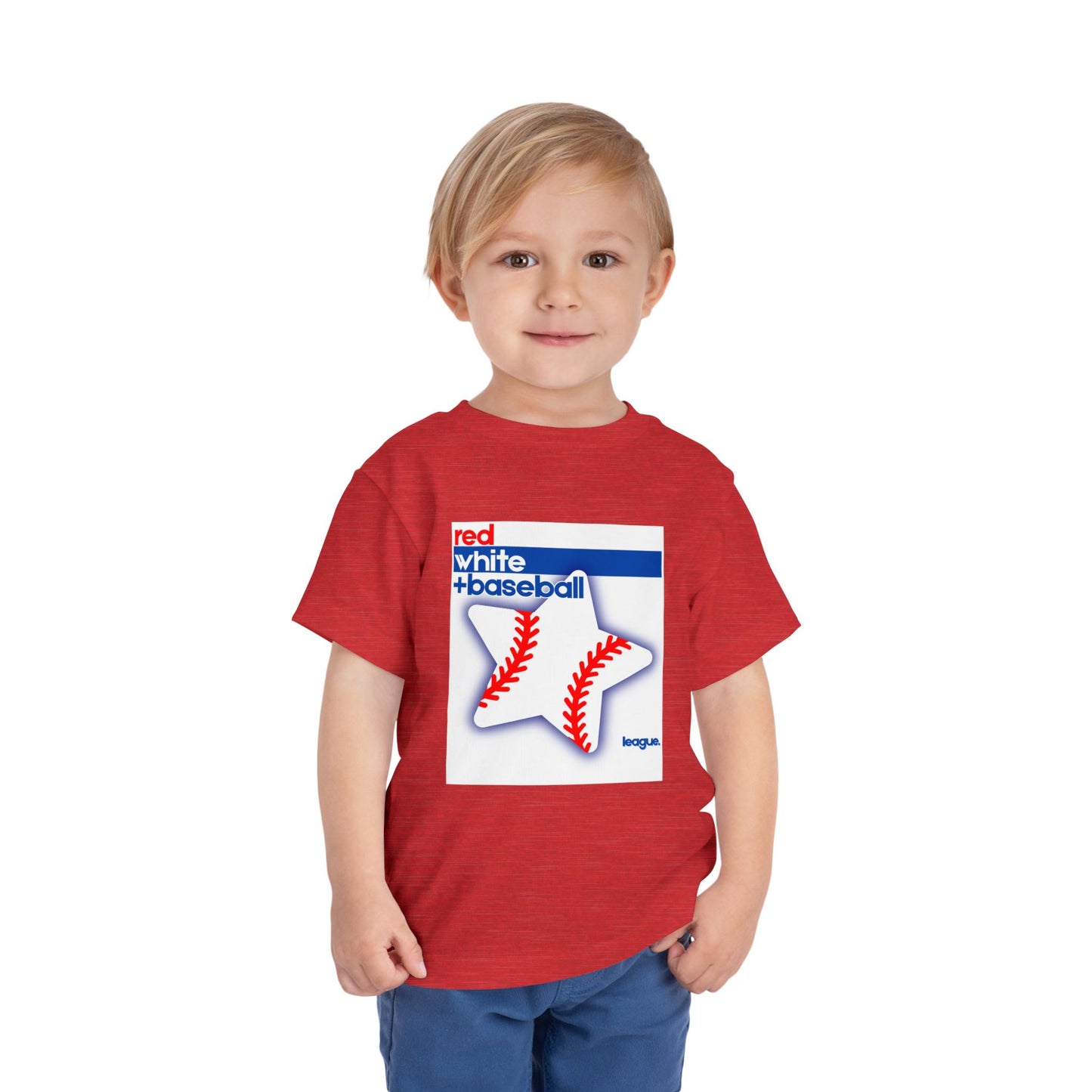 Red White + Baseball Toddler Tee