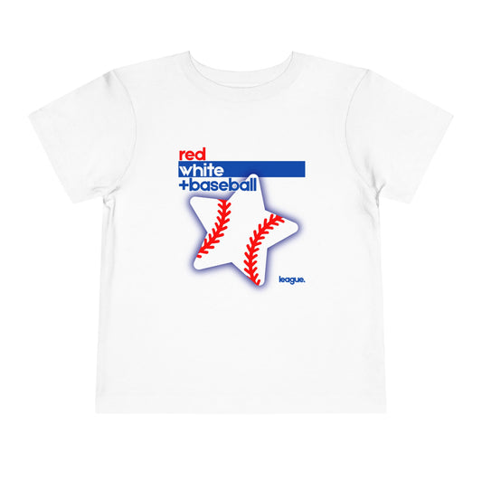 Red White + Baseball Toddler Tee
