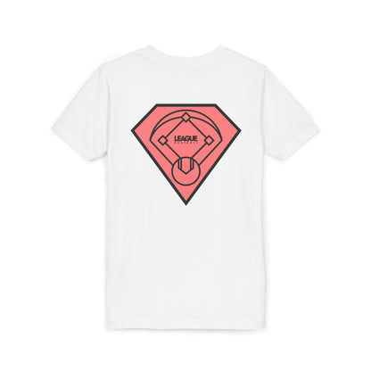 Diamond Club Youth Tee - Pink - LEAGUE Baseball