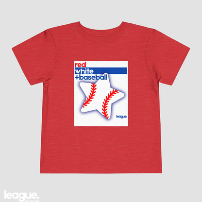 Red White + Baseball Toddler Tee