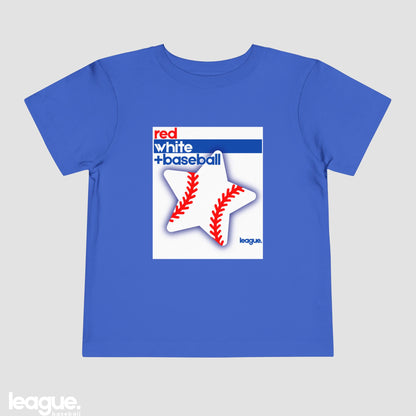 Red White + Baseball Toddler Tee