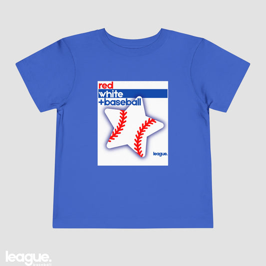 Red White + Baseball Toddler Tee